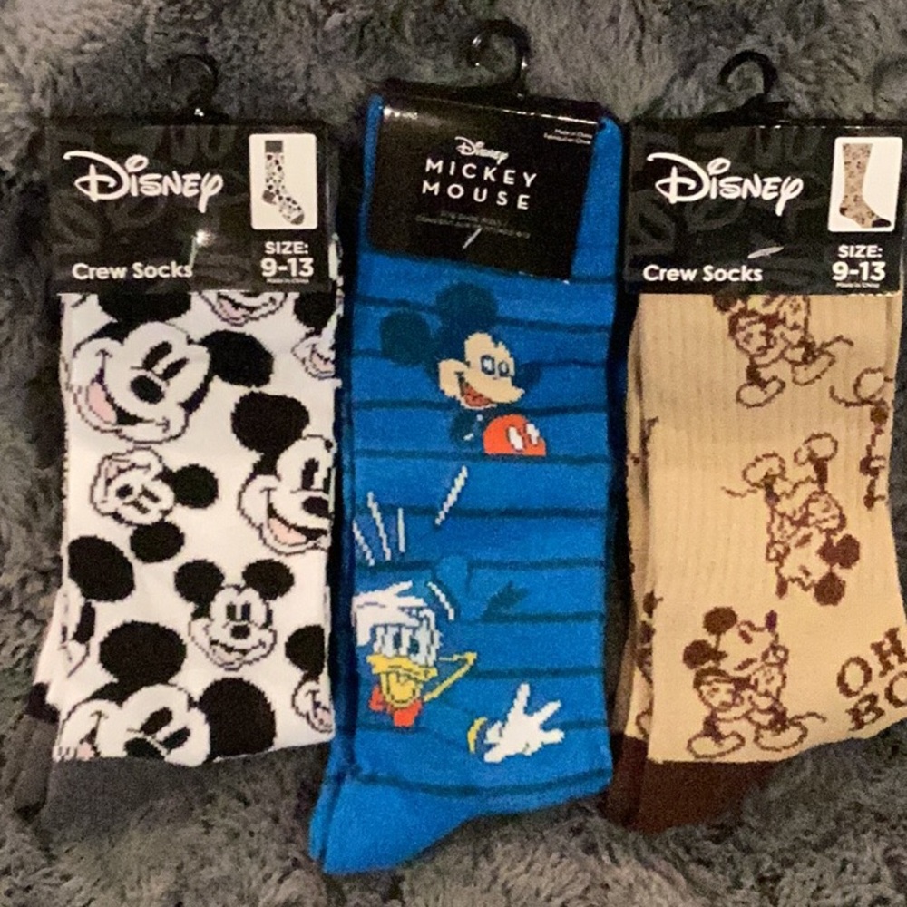 Disney Mickey Mouse and Friends Colorful Crew Socks